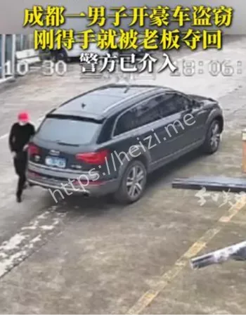 成都奥迪男子盗铝型材